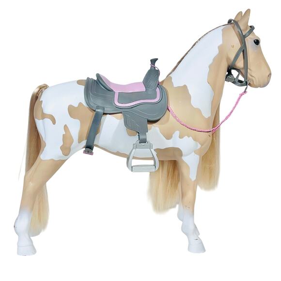Our Generation Other - Our Generation Hair Play Palomino Paint Horse 19” Toy Brown & White Battat Used